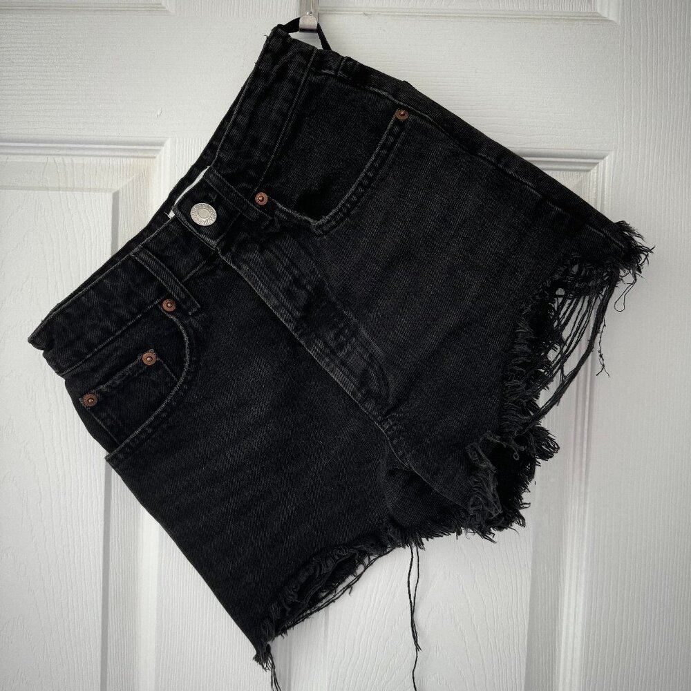 Black denim Zara shorts